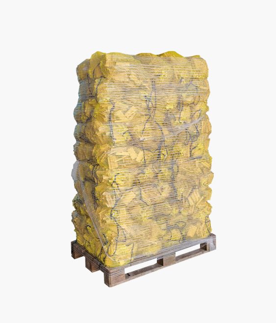 Kindling wood chips mesh bags / 100 bags per pallet